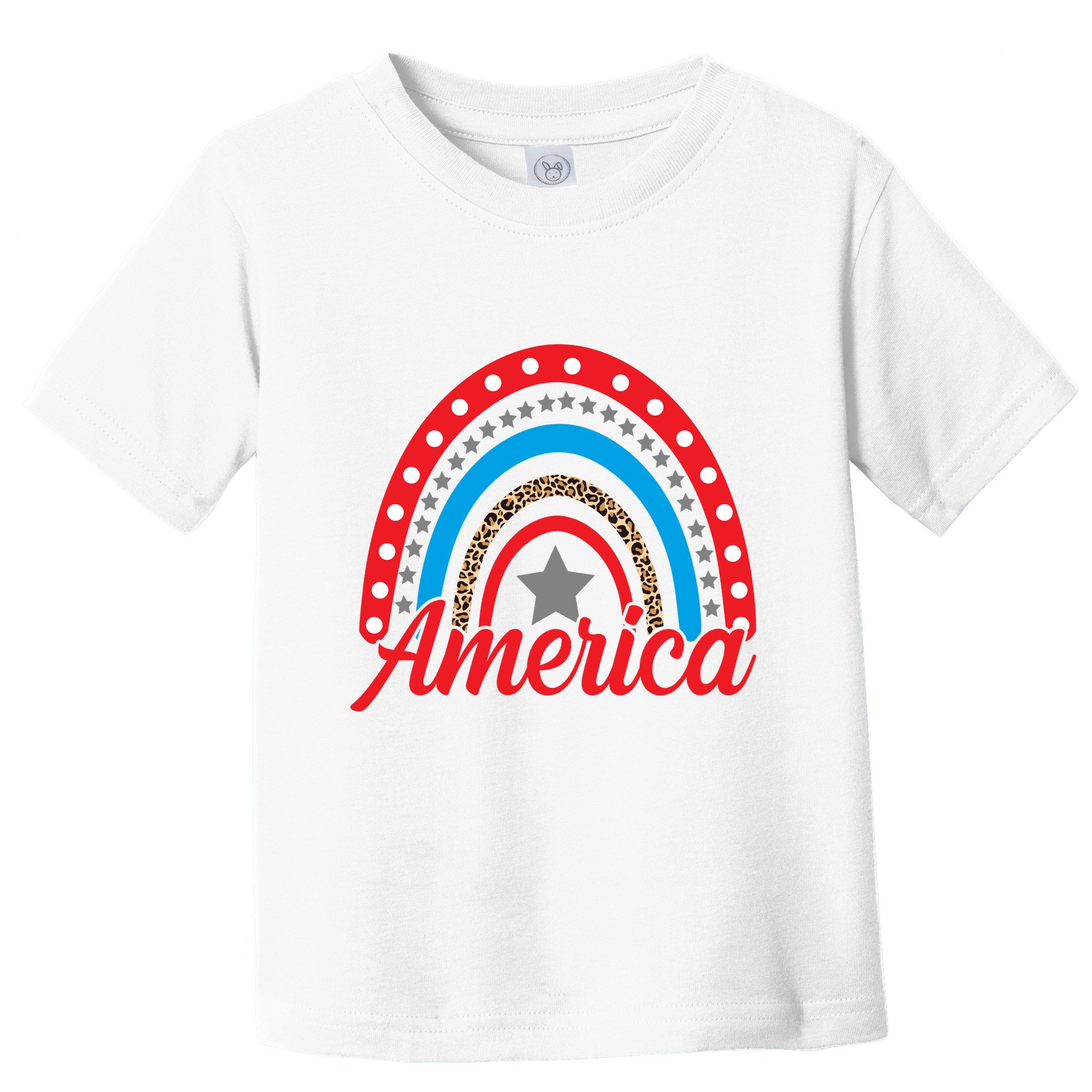 America Rainbow Star 4th Of July Toddler T-Shirt