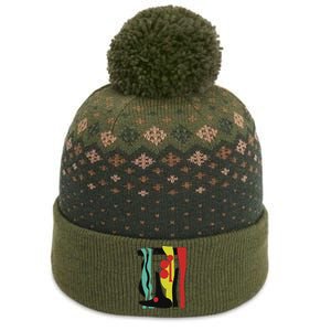 Ace Retro Silver Nemesis Primary The Baniff Cuffed Pom Beanie