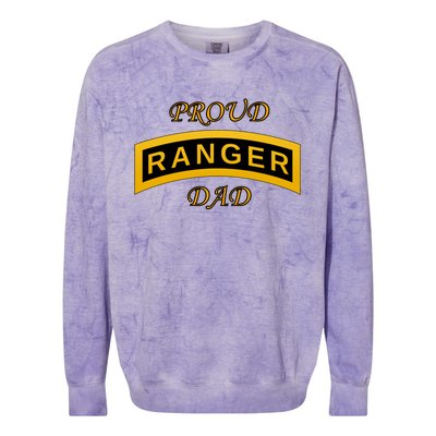 Army Ranger School Tab Proud Dad Gift Colorblast Crewneck Sweatshirt