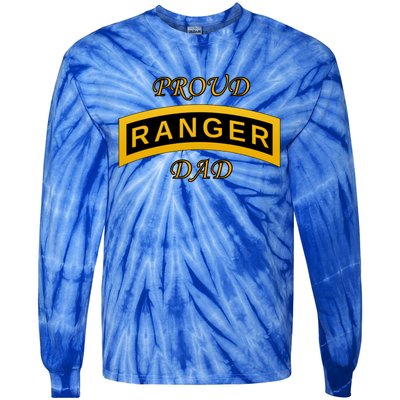 Army Ranger School Tab Proud Dad Gift Tie-Dye Long Sleeve Shirt