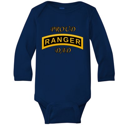 Army Ranger School Tab Proud Dad Gift Baby Long Sleeve Bodysuit