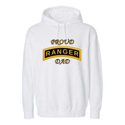 Army Ranger School Tab Proud Dad Gift Garment-Dyed Fleece Hoodie