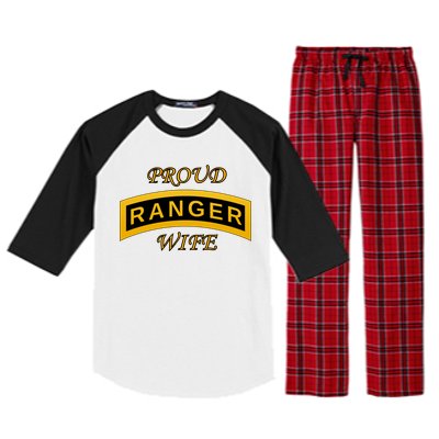 Army Ranger School Tab Gift Proud Wife Gift Funny Gift Raglan Sleeve Pajama Set