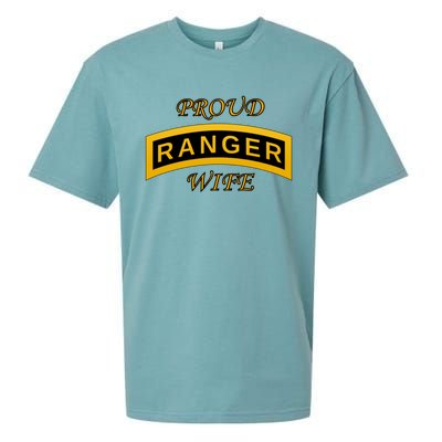 Army Ranger School Tab Gift Proud Wife Gift Funny Gift Sueded Cloud Jersey T-Shirt