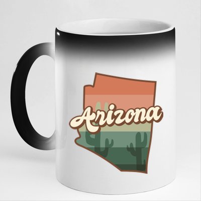 Arizona Retro Sunset 11oz Black Color Changing Mug