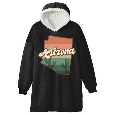Arizona Retro Sunset Hooded Wearable Blanket