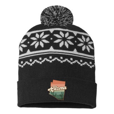 Arizona Retro Sunset USA-Made Snowflake Beanie