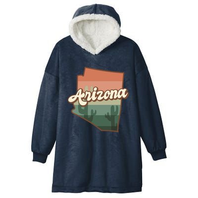 Arizona Retro Sunset Hooded Wearable Blanket