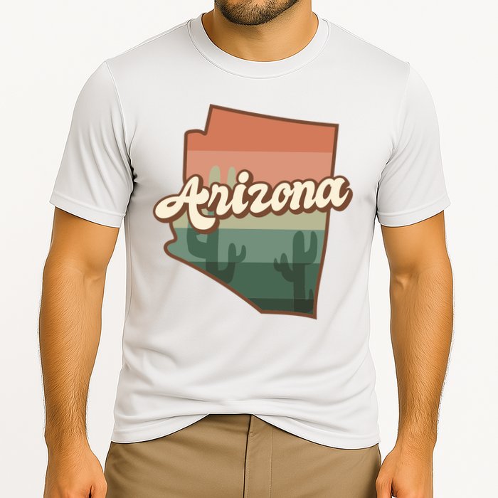 Arizona Retro Sunset Cooling Performance Crew T-Shirt