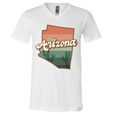 Arizona Retro Sunset V-Neck T-Shirt