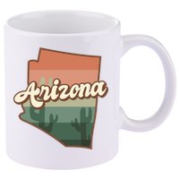 Arizona Retro Sunset 11oz C Handle Ceramic Mug