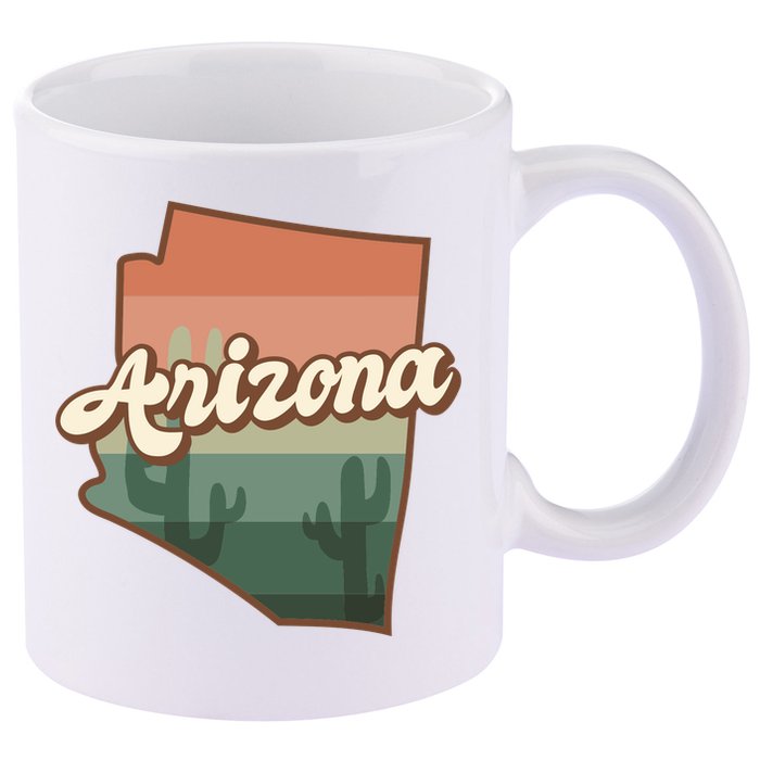 Arizona Retro Sunset 11oz C Handle Ceramic Mug