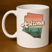 Arizona Retro Sunset 11oz C Handle Ceramic Mug