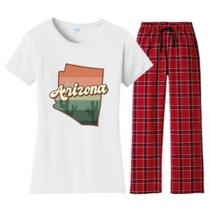 Arizona Retro Sunset Women's Flannel Pajama Set