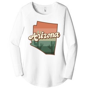 Arizona Retro Sunset Women's Perfect Tri Tunic Long Sleeve Shirt