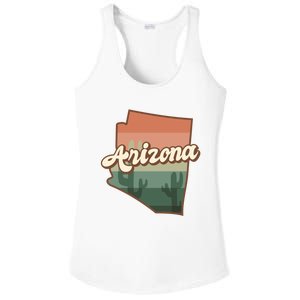 Arizona Retro Sunset Ladies PosiCharge Competitor Racerback Tank