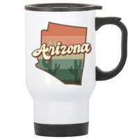 Arizona Retro Sunset Stainless Steel Travel Mug