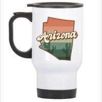 Arizona Retro Sunset Stainless Steel Travel Mug