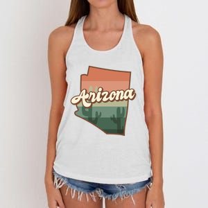 Arizona Retro Sunset Women's Knotted Racerback Tank