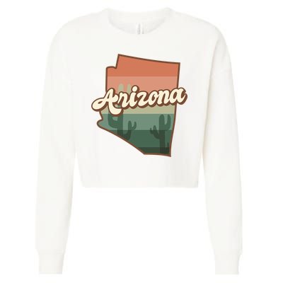 Arizona Retro Sunset Cropped Pullover Crew
