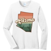 Arizona Retro Sunset Ladies Long Sleeve Shirt