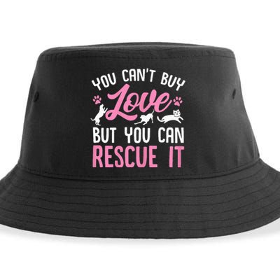 Animal Rescue Squad You Cant Buy Love But You Can Rescue It Sustainable Bucket Hat