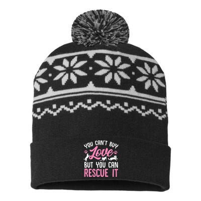 Animal Rescue Squad You Cant Buy Love But You Can Rescue It USA-Made Snowflake Beanie