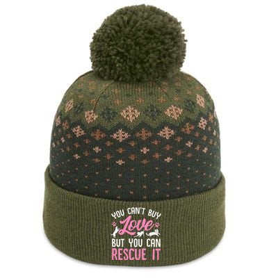 Animal Rescue Squad You Cant Buy Love But You Can Rescue It The Baniff Cuffed Pom Beanie