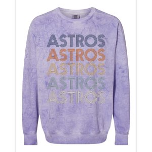 A.S.T.R.O.S Retro Style 70s 80s First Name Colorblast Crewneck Sweatshirt