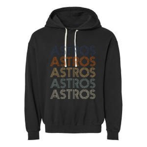 A.S.T.R.O.S Retro Style 70s 80s First Name Garment-Dyed Fleece Hoodie