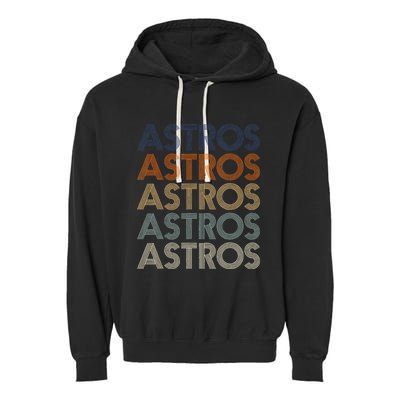 A.S.T.R.O.S Retro Style 70s 80s First Name Garment-Dyed Fleece Hoodie