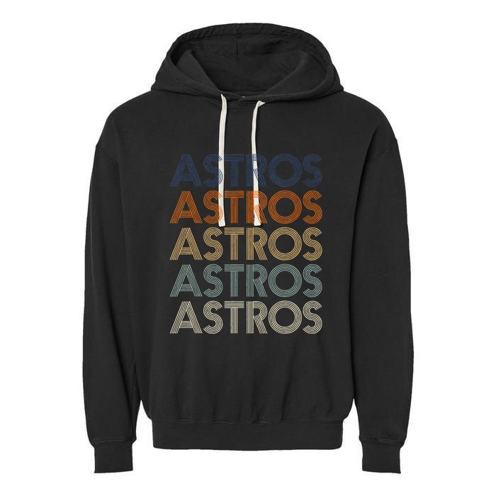 A.S.T.R.O.S Retro Style 70s 80s First Name Garment-Dyed Fleece Hoodie