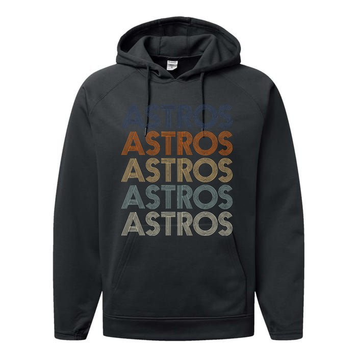 A.S.T.R.O.S Retro Style 70s 80s First Name Performance Fleece Hoodie