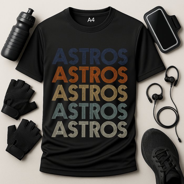 A.S.T.R.O.S Retro Style 70s 80s First Name Performance Shirt