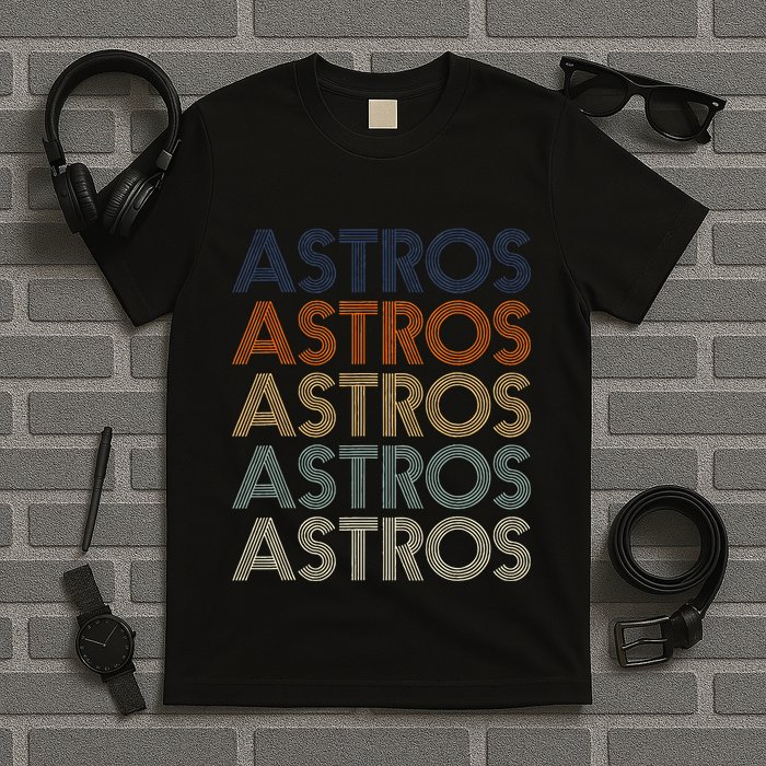 A.S.T.R.O.S Retro Style 70s 80s First Name T-Shirt