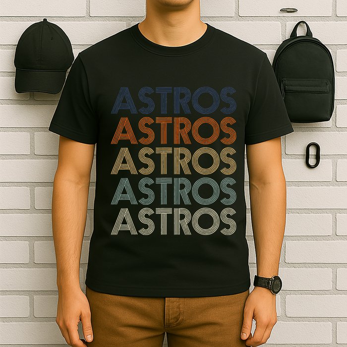 A.S.T.R.O.S Retro Style 70s 80s First Name T-Shirt
