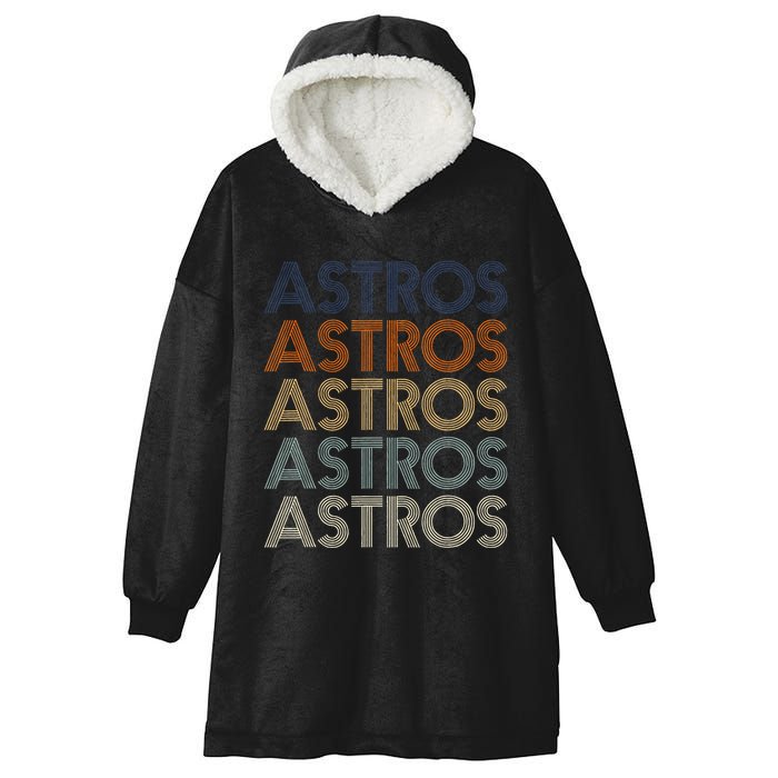 A.S.T.R.O.S Retro Style 70s 80s First Name Hooded Wearable Blanket