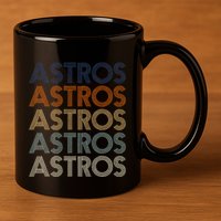 A.S.T.R.O.S Retro Style 70s 80s First Name 11oz C Handle Ceramic Mug