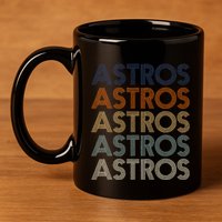 A.S.T.R.O.S Retro Style 70s 80s First Name 11oz C Handle Ceramic Mug
