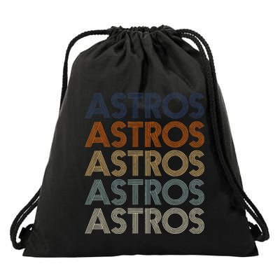 A.S.T.R.O.S Retro Style 70s 80s First Name Drawstring Bag