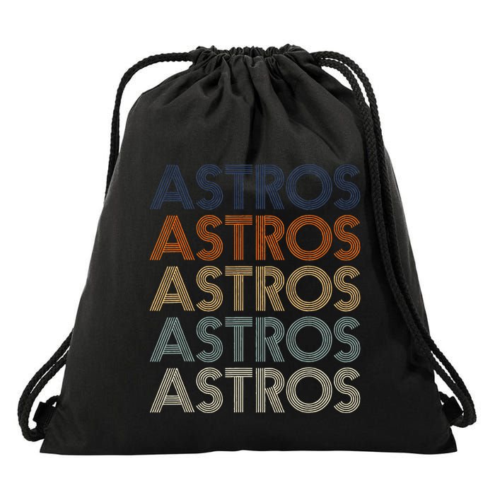 A.S.T.R.O.S Retro Style 70s 80s First Name Drawstring Bag