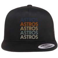 A.S.T.R.O.S Retro Style 70s 80s First Name Flat Bill Trucker Hat
