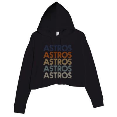 A.S.T.R.O.S Retro Style 70s 80s First Name Crop Fleece Hoodie