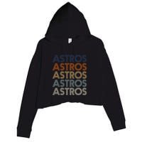 A.S.T.R.O.S Retro Style 70s 80s First Name Crop Fleece Hoodie