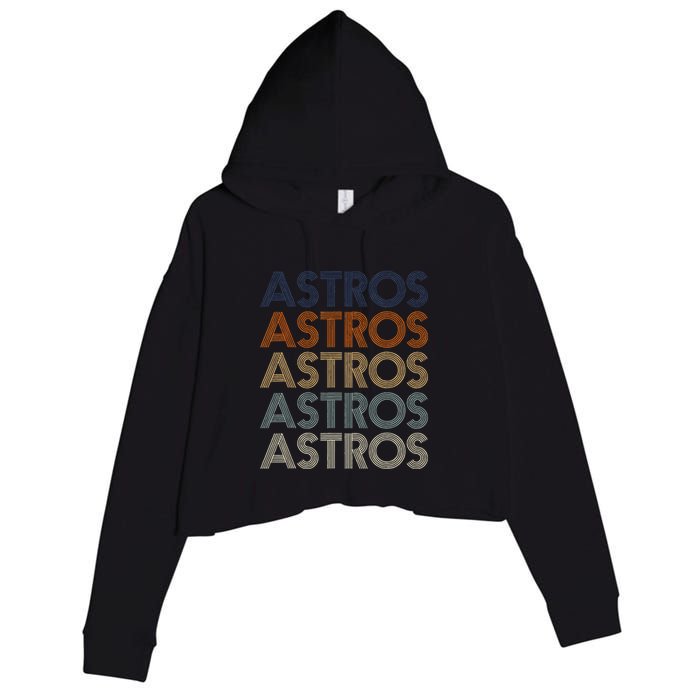 A.S.T.R.O.S Retro Style 70s 80s First Name Crop Fleece Hoodie