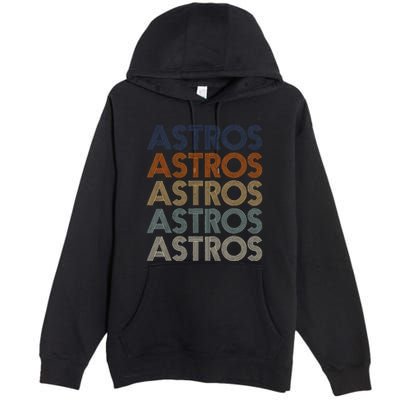 A.S.T.R.O.S Retro Style 70s 80s First Name Premium Pullover Hoodie