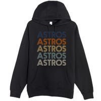 A.S.T.R.O.S Retro Style 70s 80s First Name Premium Pullover Hoodie