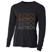 A.S.T.R.O.S Retro Style 70s 80s First Name Cooling Performance Long Sleeve Crew