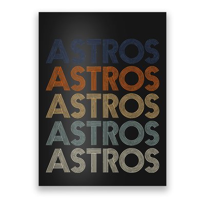A.S.T.R.O.S Retro Style 70s 80s First Name Poster