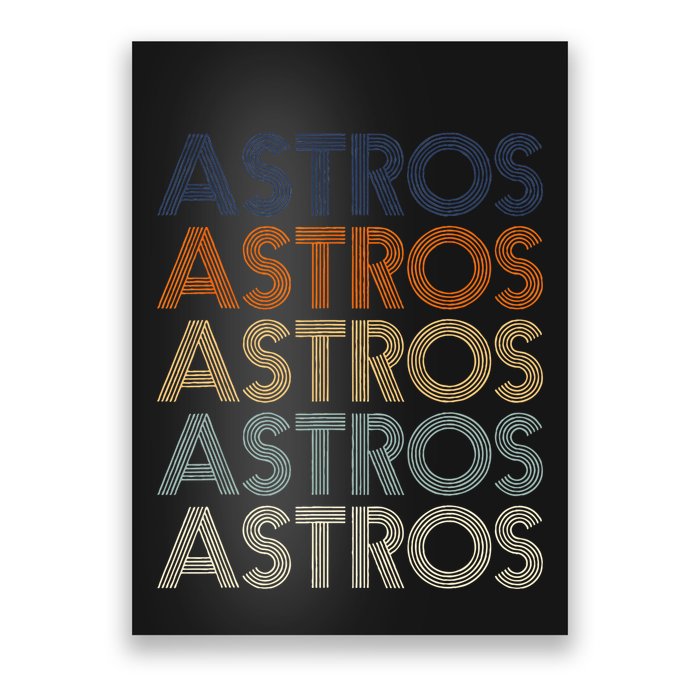 A.S.T.R.O.S Retro Style 70s 80s First Name Poster
